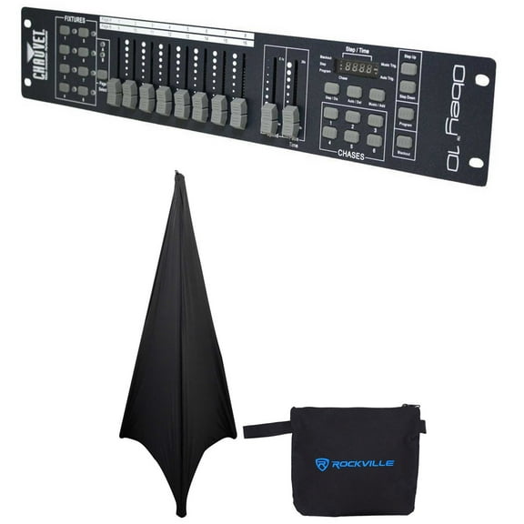 Chauvet DJ OBEY10 DMX-512 2U Rack Mount Light Controller Beat-Activation Scrim