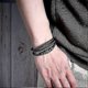thumbnail image 3 of To My Son - Love You Forever Leather Bracelet ,mens Braided Leather Bracelet Bangle Wristband, 3 of 5