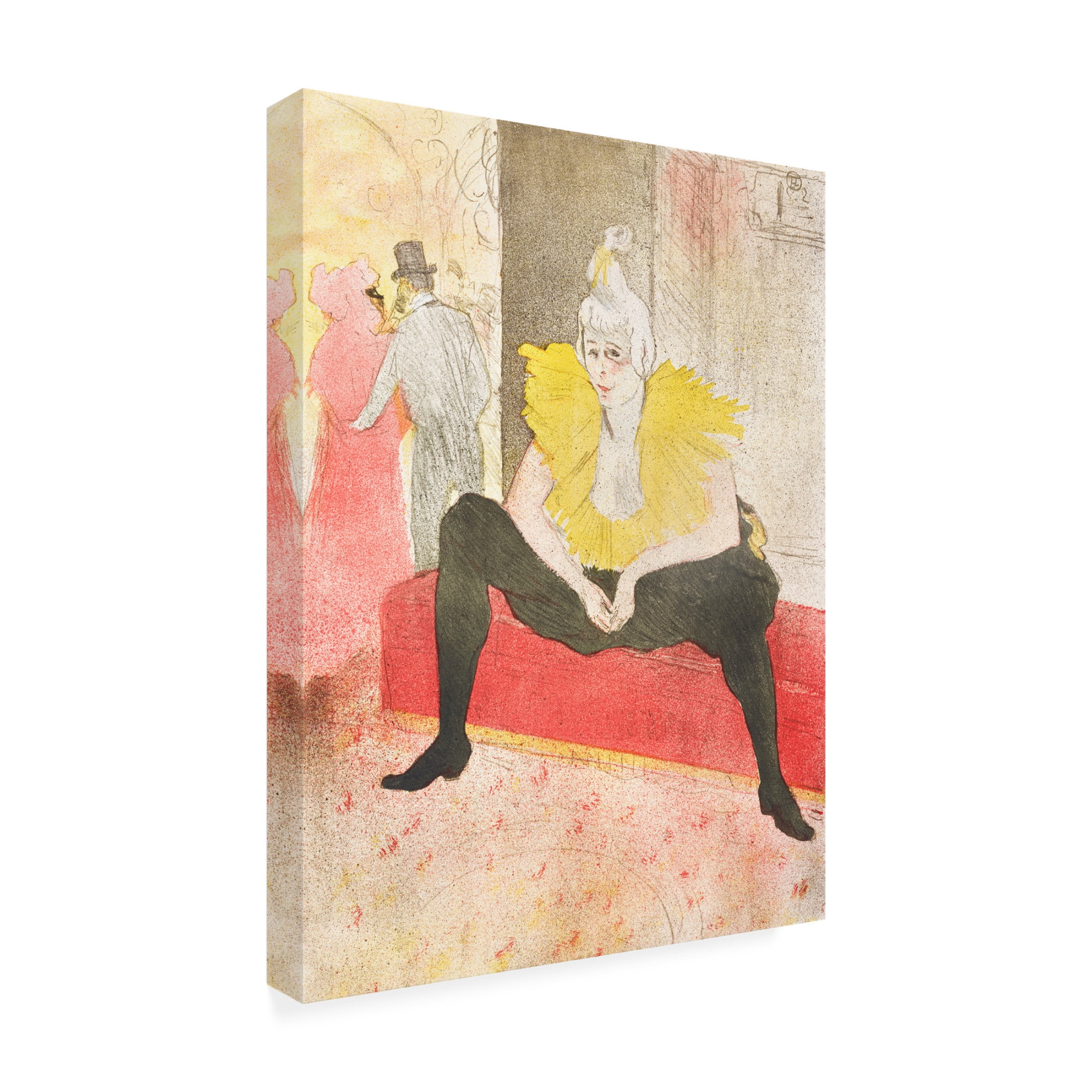 Trademark Fine Art Pictufy The Seated Clowness miss Cha U Kao 1896 Canvas Wall Art