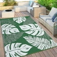 thumbnail image 3 of FairOnly 8'x10'Outdoor Area Rugs Reversible Waterproof With Leaf Pattern Rug for Beach, 3 of 5