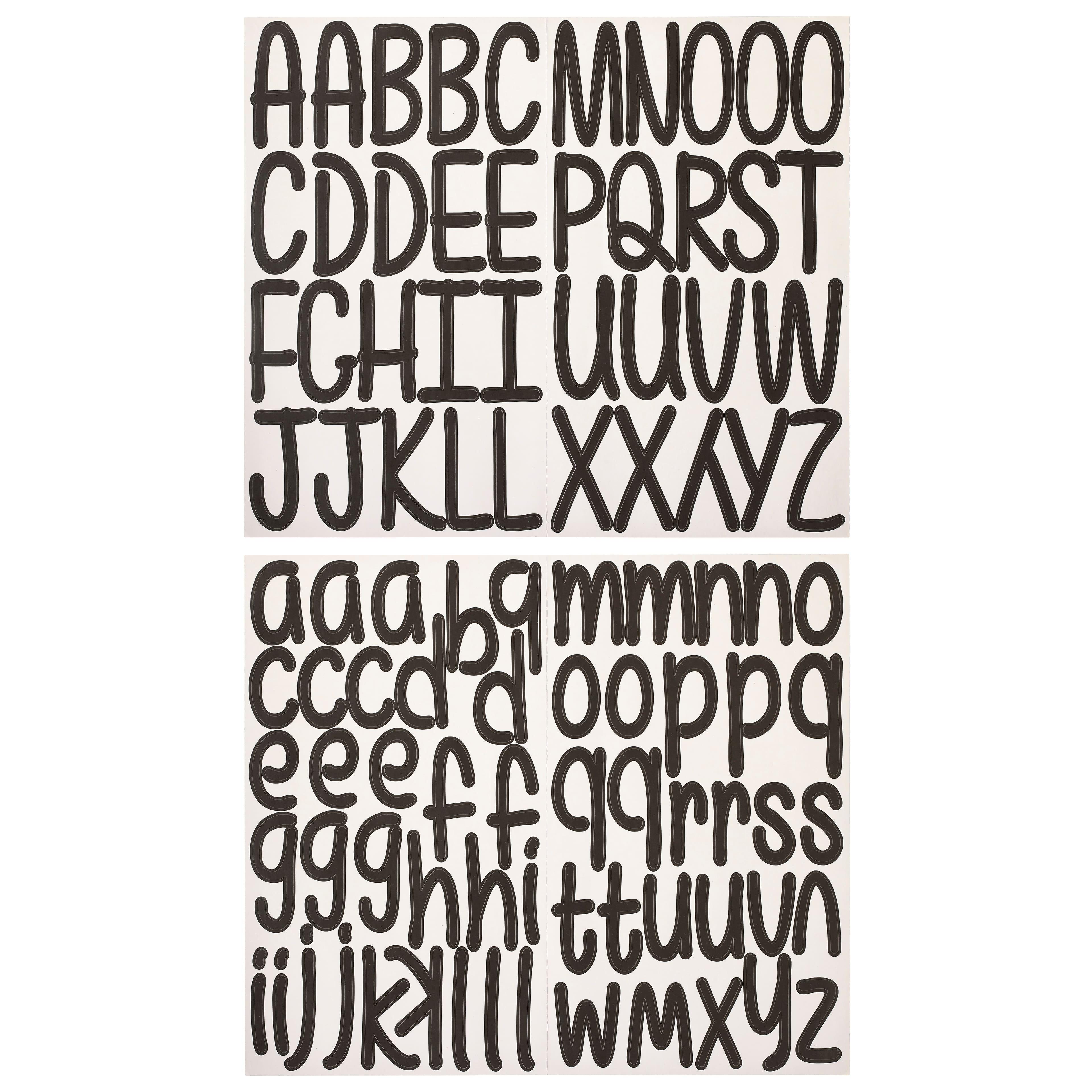 Recollections Black Large Font Alphabet Stickers, 12 Pack