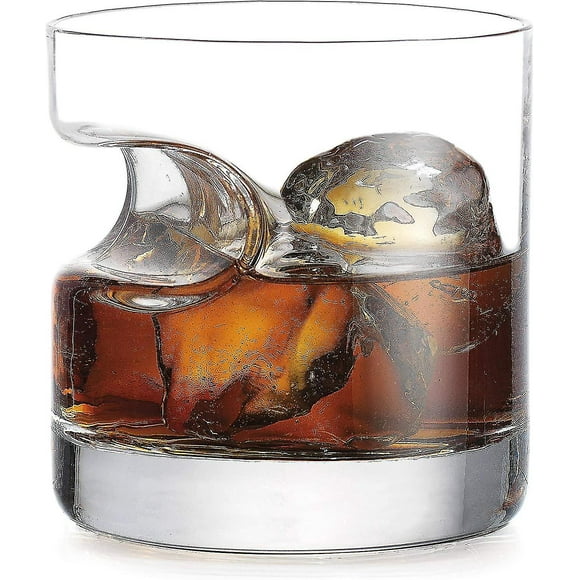 380ml Cigar Glass - Old Fashioned Whiskey Glass With Indented Cigar Rest