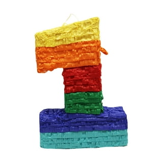 Rainbow Number 1 Piñata