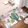 thumbnail image 1 of Front Door Mat Cactus Flamingos Bedroom Entryway Rug Non-Slip Washable Indoor Carpet Doormat Decorative Low Profile Area Rug for Home Living Room Bedroom Laundry Floor Decor, 24 x 16 Inch, 1 of 7