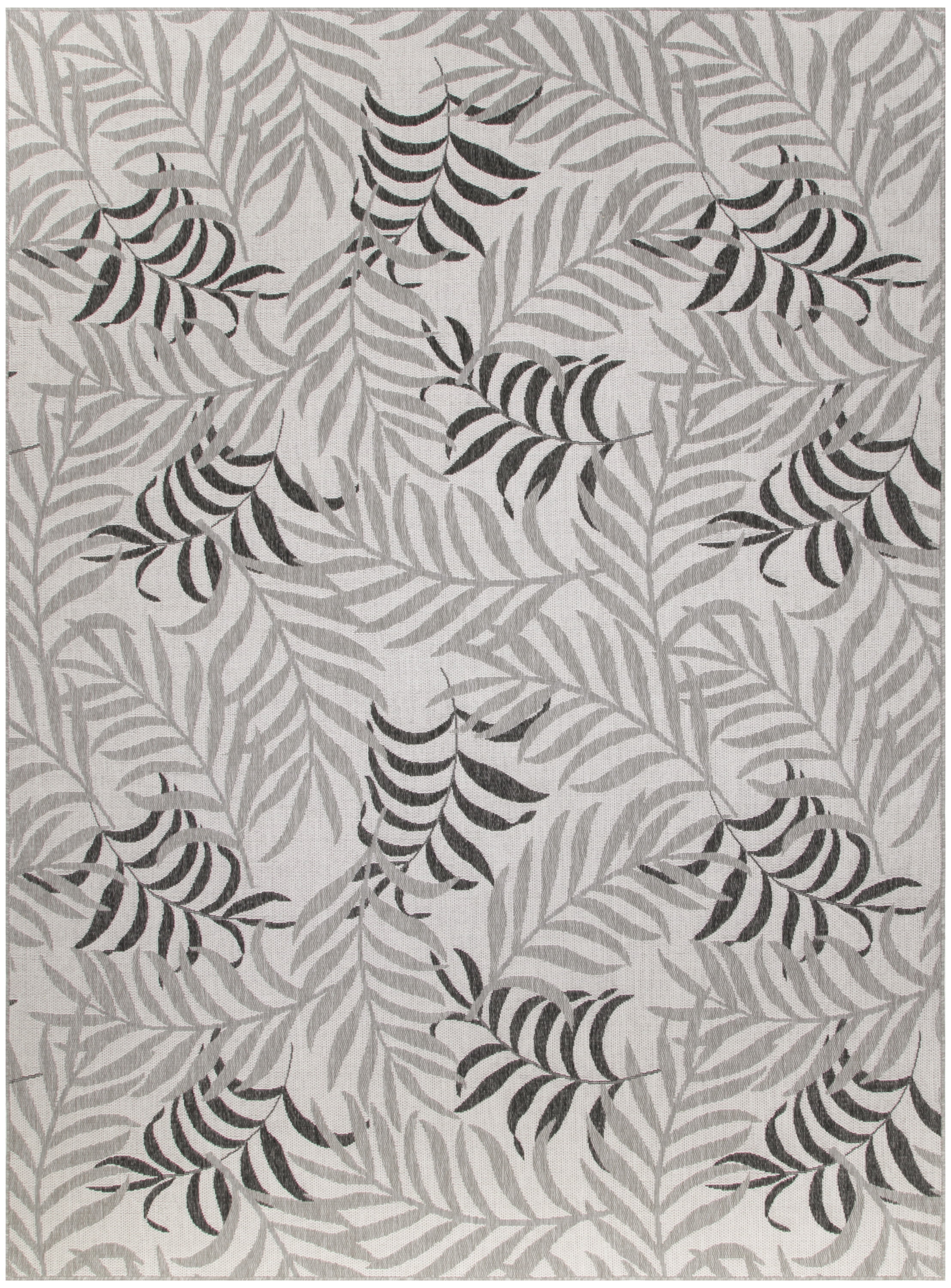 Nourison Garden Oasis Indoor/Outdoor Grey 9' x 12' Area Rug (9x12)