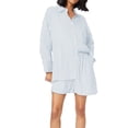thumbnail image 3 of WAYUTE Womens Sets 2 Piece Outfits Casual Striped Cardigan Shorts Set Summer Beachwear Comfortable Outfit for Travel Vacation, 3 of 7