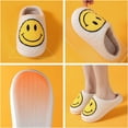 thumbnail image 3 of Smile Face Slippers for Women - Soft Plush Retro Preppy Slip-on Comfortable Indoor/Outdoor Shoes, 3 of 7