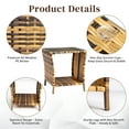 thumbnail image 5 of BAYUELSWU Outdoor Patio Wicker Side Table 2 -Tier Square PE Rattan Side Table with Glass Top Storage Shelf for Porch Garden Backyard Patio Balcony Deck Pool (Yellow), 5 of 7