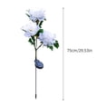 thumbnail image 2 of PVCS 3 Rosa Flowers Outdoor Solar Lights Waterproof Multicolor Changing with Solar Panel for Garden Patio(1pcs), 2 of 7