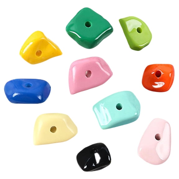 Bearded Dragon Climbing Holds, Reptile Tank Decorations, Lizard Habitat Accessories, Natural Rock Climbing Wall for Gecko, Terrarium Decorative Stones, , 1 Pack (10 Acrylic Stones, Color Random)