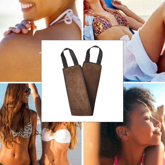 Flmtop Back Lotion Applicator Skin-friendly Wearable Flocking Back Smooth Even Tan Lotion Applicator for Home