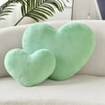 thumbnail image 2 of Petrella Heart Pillow Cute Fuzzy Throw Pillows Bed Living Room Home Decor Cushion Green 19"x15", 2 of 7