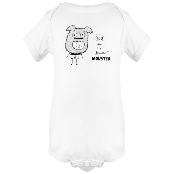 You Are My Favorite Monster Bodysuit Infant -Image by Shutterstock,  Newborn