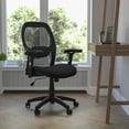 thumbnail image 2 of Flash Furniture Albert Mid-Back Black Super Mesh Executive Swivel Office Chair with Adjustable Lumbar & Arms, 2 of 9