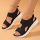 thumbnail image 1 of WILLBEST Sandalias De Plataforma De Verano Para Mujer, Estilo Bohemio, Con Tacón Plano Y Suela Suave, Con Punta De Pez, 1 of 9