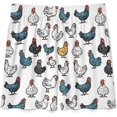 thumbnail image 4 of NICKSUN Shorts de Pyjama Amusants pour Hommes, Bas de Pyjama Doux avec Poches, Coq Coloré, S, 4 of 6
