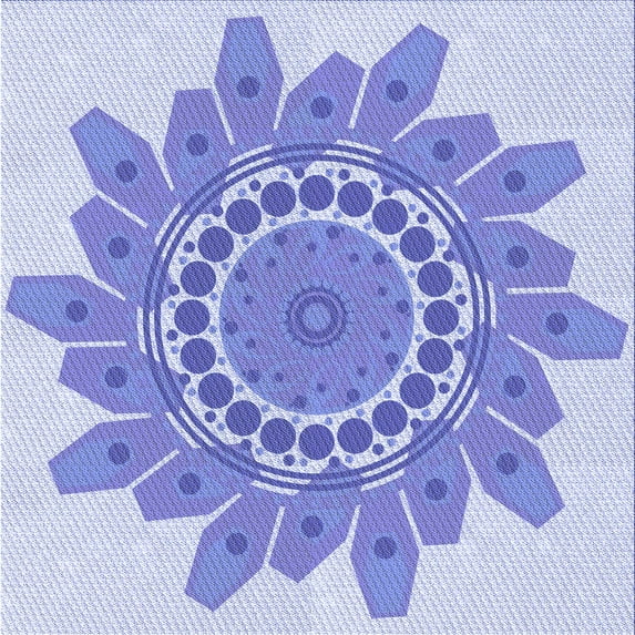 Ahgly Company Indoor Square Patterned Light Slate Blue Area Rugs, 5' Square