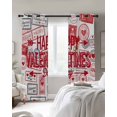 thumbnail image 2 of Valentine's Day Blackout Curtains for Bedroom, Thermal Insulated Window Treatment, Love Postmark Mails Retro Red Grommet Top Blackout Draperies and Drapes for Basement 27.5"x39" 2 Panels, 2 of 8