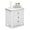 White, variant on Costway 1PCS Nightstand, Farmhouse 3-Drawer Night Stand with Wood Grain Accents & Sleek Knobs White