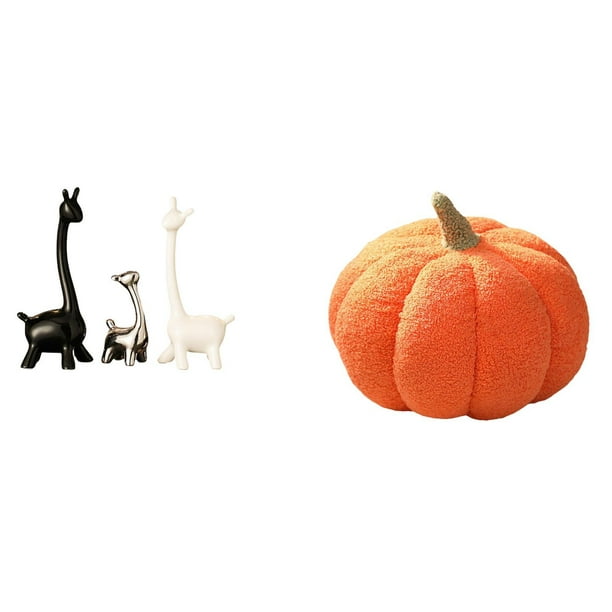 Estatua de alce y ciervo,Estatua de jirafa de cerámica,adorno moderno para decoración del hogar,Almohadas de calabaza de Halloween,Almohadas de calabaza de Halloween Decoración del hogar