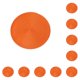 thumbnail image 3 of Juego de manteles individuales Bearachild 10Conjunto naranja redondos modernos, 3 of 6
