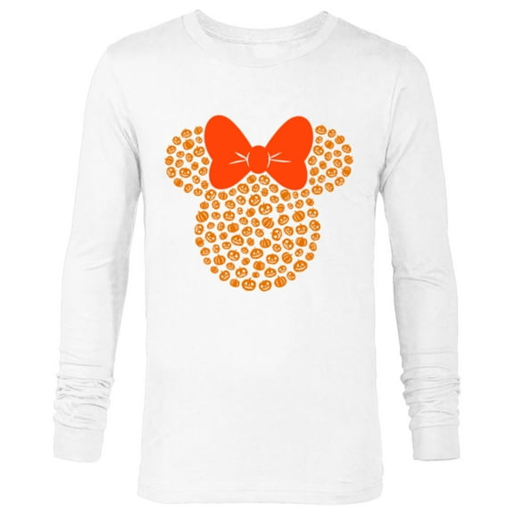 Disney Minnie Mouse Jack-O'-Lanterns Halloween - Long Sleeve T-Shirt for Men - Customized-White