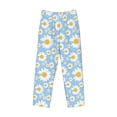 thumbnail image 4 of Goofa Daisies Flowers Printed Soft Pajama Pants for Men, Wide Leg Comfy Casual Lounge Yoga Pants-Medium, 4 of 9