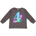 thumbnail image 3 of Inktastic Fourth Birthday Mermaid Girls Long Sleeve Toddler T-Shirt, 3 of 5