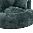 thumbnail image 4 of Oversized Chenille Bean Bag Chair for Adults & Kids, Indoor & Outdoor Lazy Bean Bag Sofa with Wrap-Around Backrest & Pillows for Bedroom, Living Room, Playroom, 42.52''x42.52''x20.47'', Emerald, 4 of 7