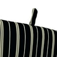 thumbnail image 6 of Jordan Manufacturing 44" x 22" Platt Ink Black Stripe Rectangular Outdoor Chair Cushion with Ties and Hanger Loop, 6 of 14