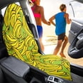 thumbnail image 4 of POLERO Car Seat Towel Cover Pocket Design Microfiber, Compatible with Truck Seat Automotive, for Trucks Cars Vans, Yellow Banana Print, 4 of 7