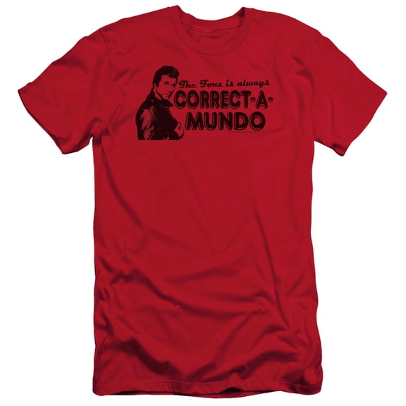 Happy Days Correct A Mundo Adult 30/1 T-Shirt Red