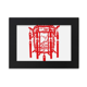 thumbnail image 1 of Red Lantern Chinese corte de papel Marco de Fotos de escritorio imagen Arte Negro Pintura 5x7 pulgadas, 1 of 4