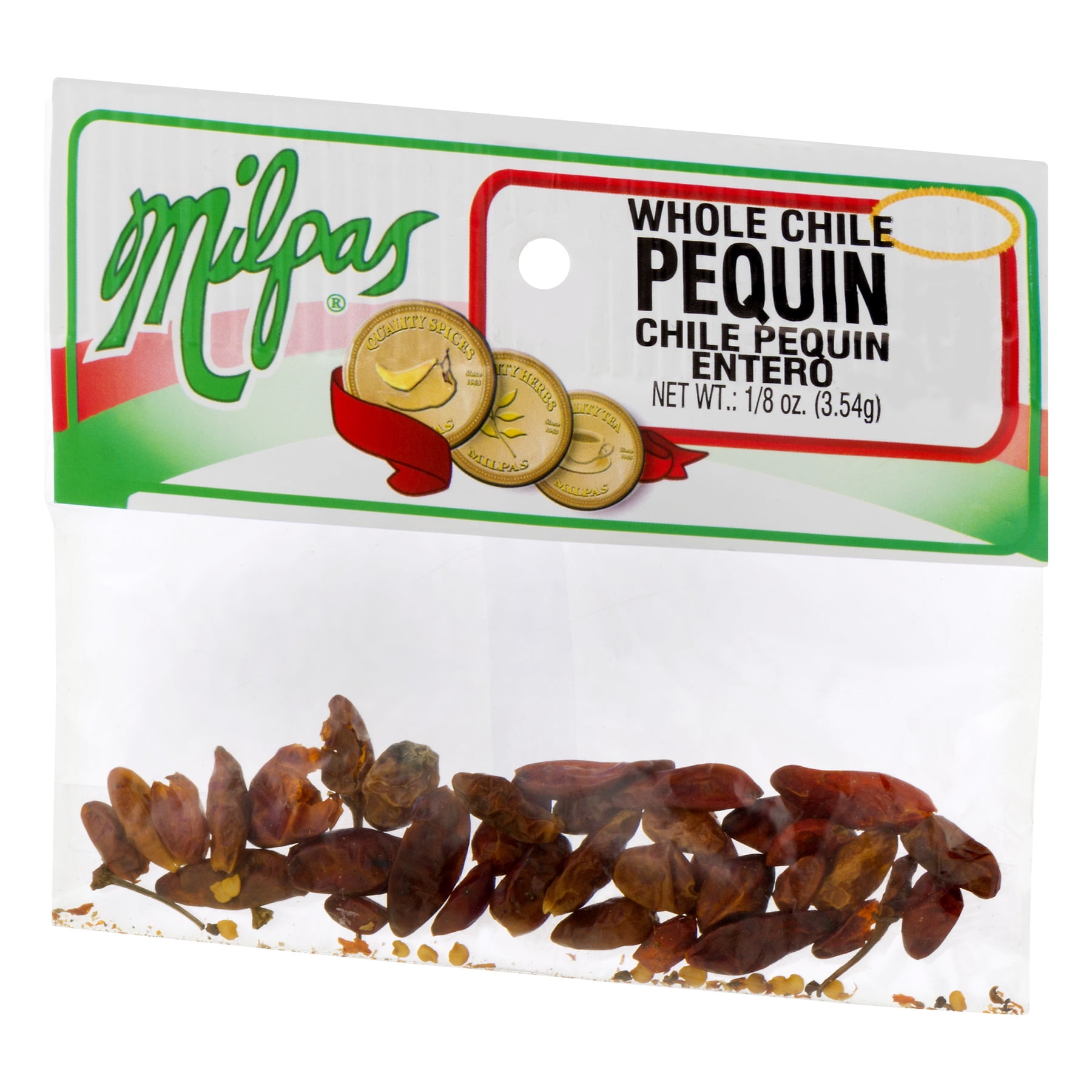 Milpas Whole Chile Pequin, 0.125 OZ