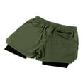 thumbnail image 4 of AMERTEER Men‘s 2 in 1 Athletic Short Jogger with Pockets, 4 of 5