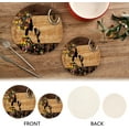 thumbnail image 4 of SKYSONIC 3d Cafe Women Wooden Wall Trivet Pot Holder Set of Potholders for Kitchens 100% Cotton Thread Weave Trivets Kitchen Trivet for Table Countertop Protector Hot Pads Pans Mats, 4 of 7