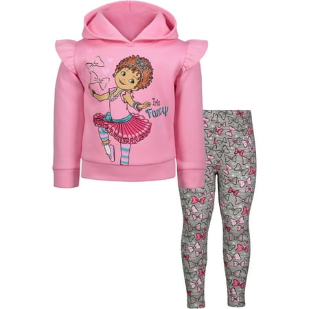 

Disney Fancy Nancy Toddler Girls Pullover Fleece Hoodie and Leggings Outfit Set Pink 3T