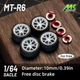 thumbnail image 2 of 1/64 Microkiom 10mm Wheels with Rubber Tires Model Car Conversion Parts JDM VIP Hotwheels Tomica MiniGT Special Model R MT-R2, 2 of 5