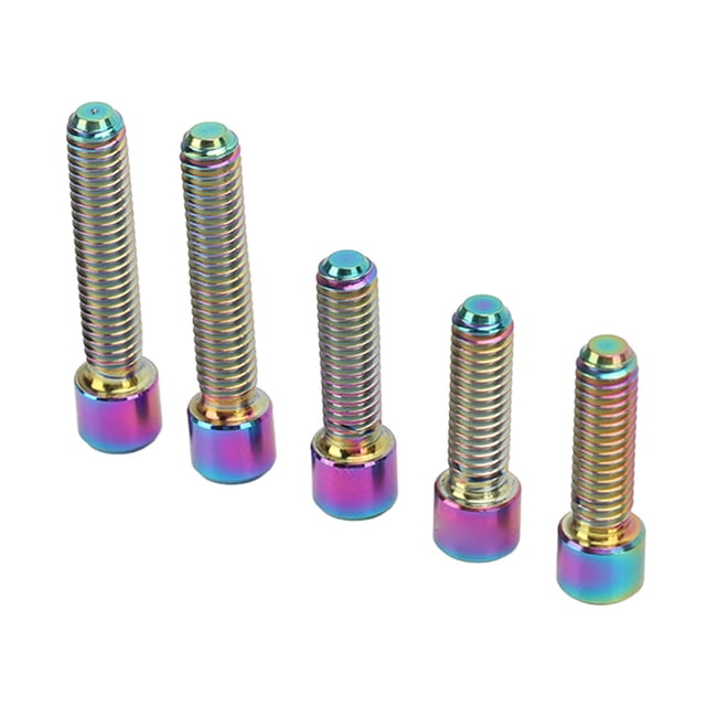 Tornillos de desviador Bling Bling 5 piezas M4 Aleación de titanio