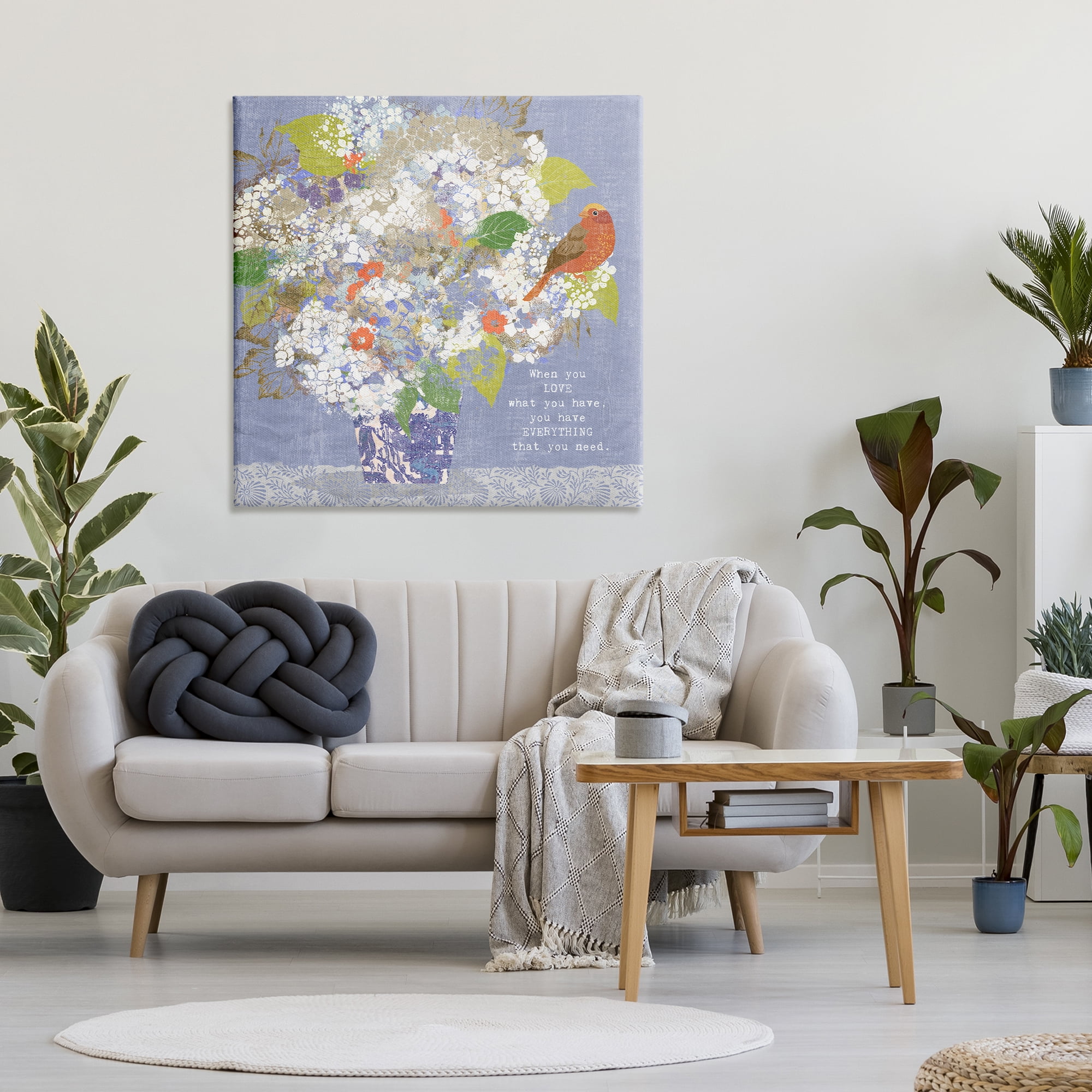 Stupell Industries Floral Inspiration On Love Canvas Wall Art, design by Suzanne Nicoll