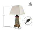 thumbnail image 3 of Sunnydaze Contemporary Natural Slate with Copper Trim and Fabric Cream Shade Accent Indoor/Outdoor Weather-Resistant Table Lamp, 3 of 9