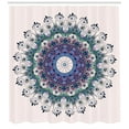 thumbnail image 3 of Ambesonne Mandala Shower Curtain, Colorful Art Peacock, 69"Wx84"L, Multicolor, 3 of 3