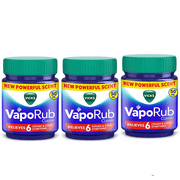 Vicks VapoRub Regular 60 ml Each – Pack of 3 Classic Menthol & Eucalyptus Balm