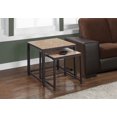 thumbnail image 1 of Monarch Specialties Nesting Table, Set Of 2, Side, End, Metal, Accent, Living Room, Bedroom, Brown Tile, Brown Metal, Transitional, 1 of 4
