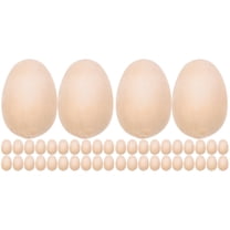 100pcs Fake Chicken Egg Wooden Easter Egg Ornament Unfinished Wood Easter Egg