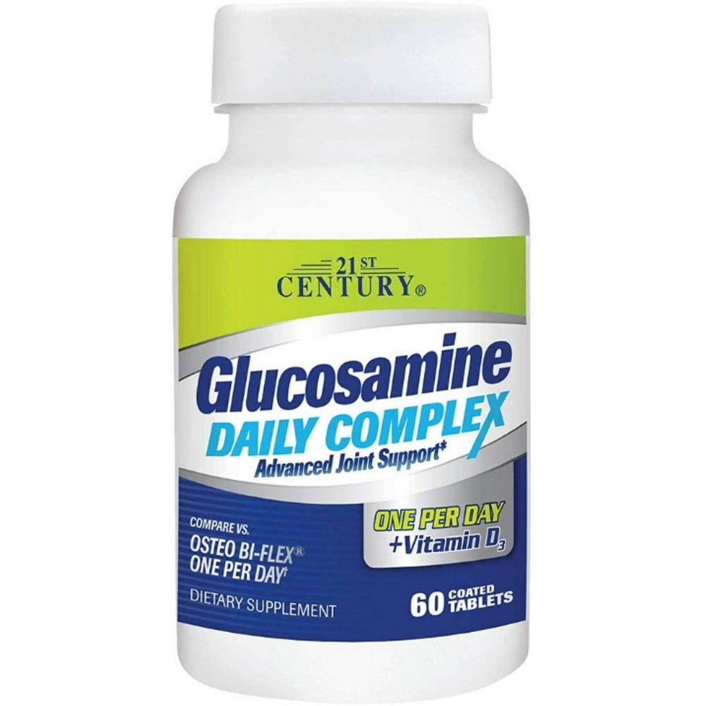 21st Century Glucosamine Daily Complex + Vitamin D3 Tablets, 60 Each
