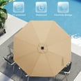 thumbnail image 6 of MASTERCANOPY 9ft Solar Patio Umbrella with LED Lights Tilt and Crank, Khaki, 6 of 8