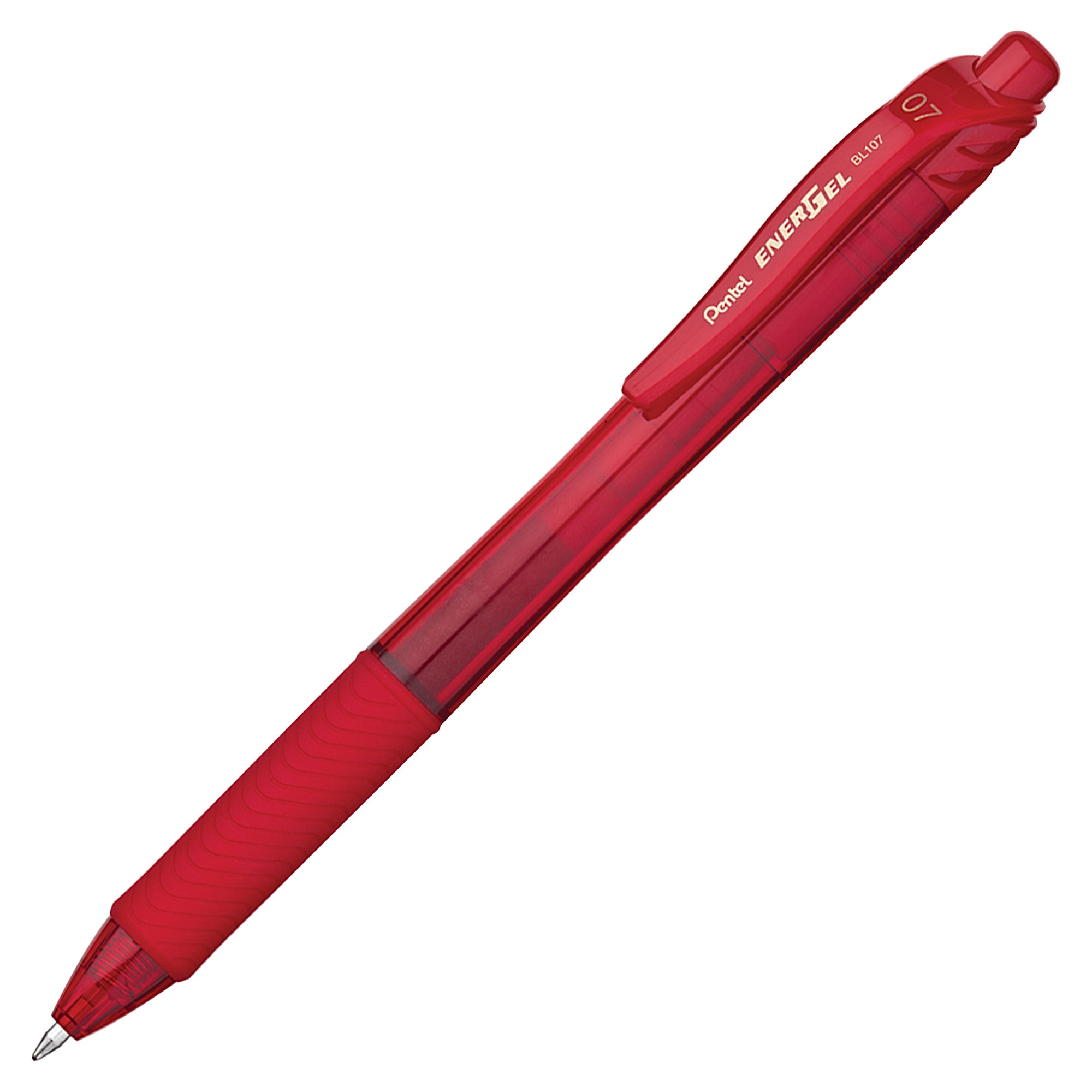 Pentel BL107B EnerGel X Roller Ball Retractable Gel Pen, Red, Dozen (BL107-B) by Pentel