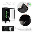 thumbnail image 6 of Storage Cabinet With 2 Adjustable Shelves File Cabinet Metal Locker Office Cupboard Bath Towel Shampoo Snacks Beverages Cosmetics For Bedroom Living Room Kitchen Bathroom Moisture-Proof Black, 6 of 8