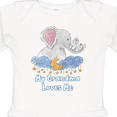 thumbnail image 4 of Inktastic My Grandma Loves Me Cute Elephants Clouds Moon and Stars Boys or Girls Long Sleeve Baby Bodysuit, 4 of 5